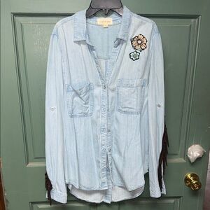 Cloth & Stone Light Blue Denim Shirt